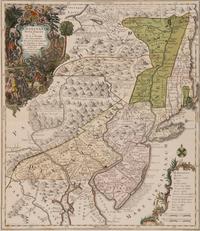 LOTTER, Tobias Conrad. Pensylvania Nova Jersey et Nova York cum Regionibus ad Fluvium Delaware in America Sitis ... Augsburg, 1756.