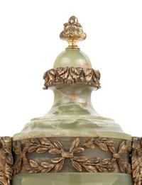 A Gilt Metal Mounted Onyx Urn