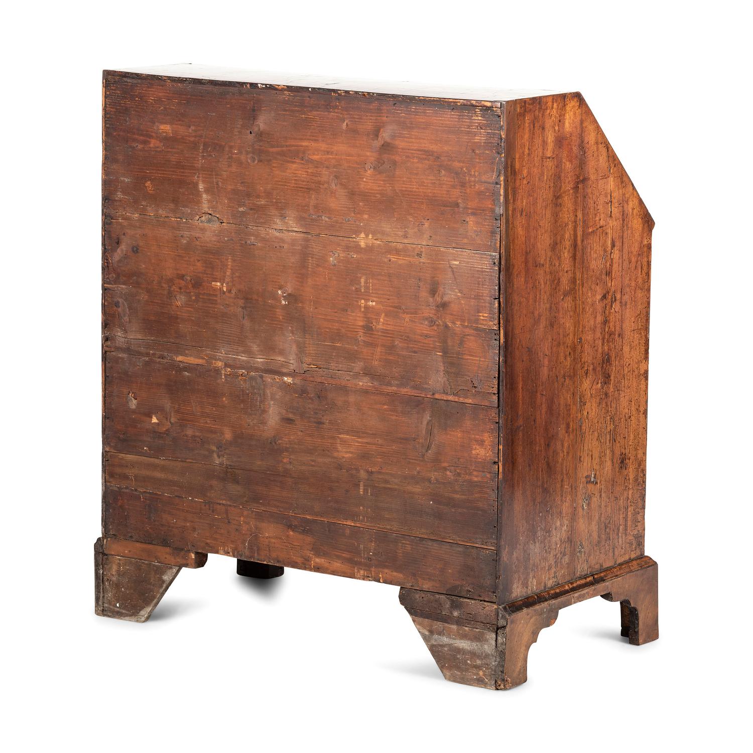 A George III Walnut Slant-Front Desk