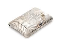 A Russian Silver Cigarette Case, Mark of Alexander Karpov, St. Petersburg, Late 19th/Early 20th Century, the geometric reeded case havi