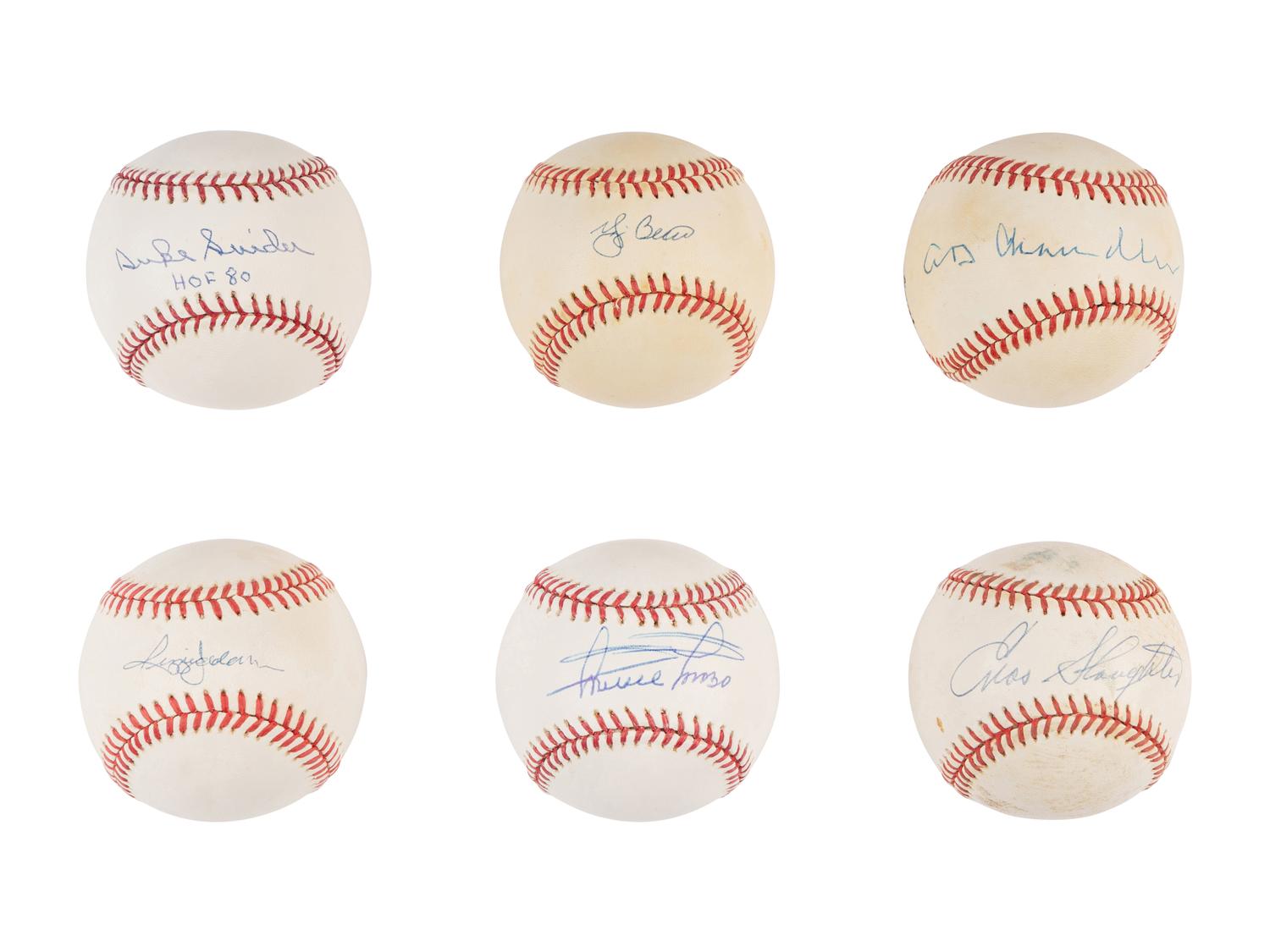 A Group of 24 Baseball Hall of Fame Single Signed Autograph Baseballs (Beckett Authentication Services, PSA)
