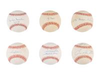 A Group of 24 Baseball Hall of Fame Single Signed Autograph Baseballs (Beckett Authentication Services, PSA)