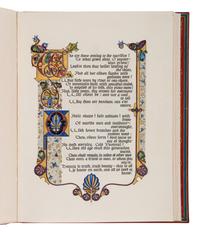 SANGORSKI, Alberto, calligrapher and illuminator. -- KEATS, John (1795-1821). "La Belle Dame sans Merci" -- "Ode on a Grecian Urn" -- "Ode to Psyche." London, 1928.