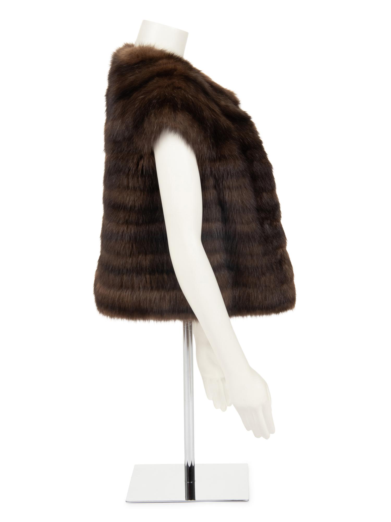 J. Mendel Sable Fur Sleeveless Jacket