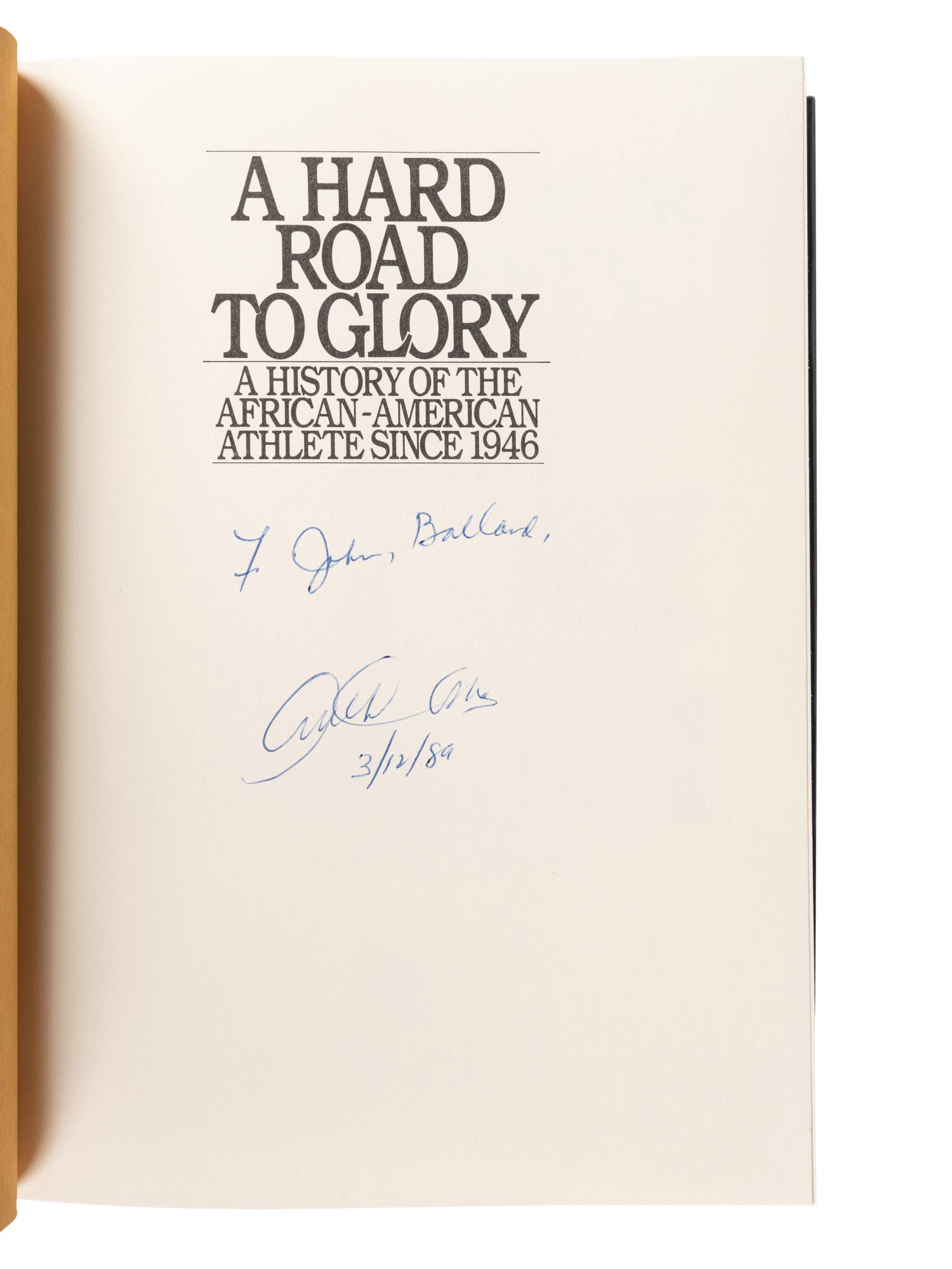 A Group of Four Books on African-American History Authored and Signed by Kareem Abdul-Jabbar and Arthur Ashe,
