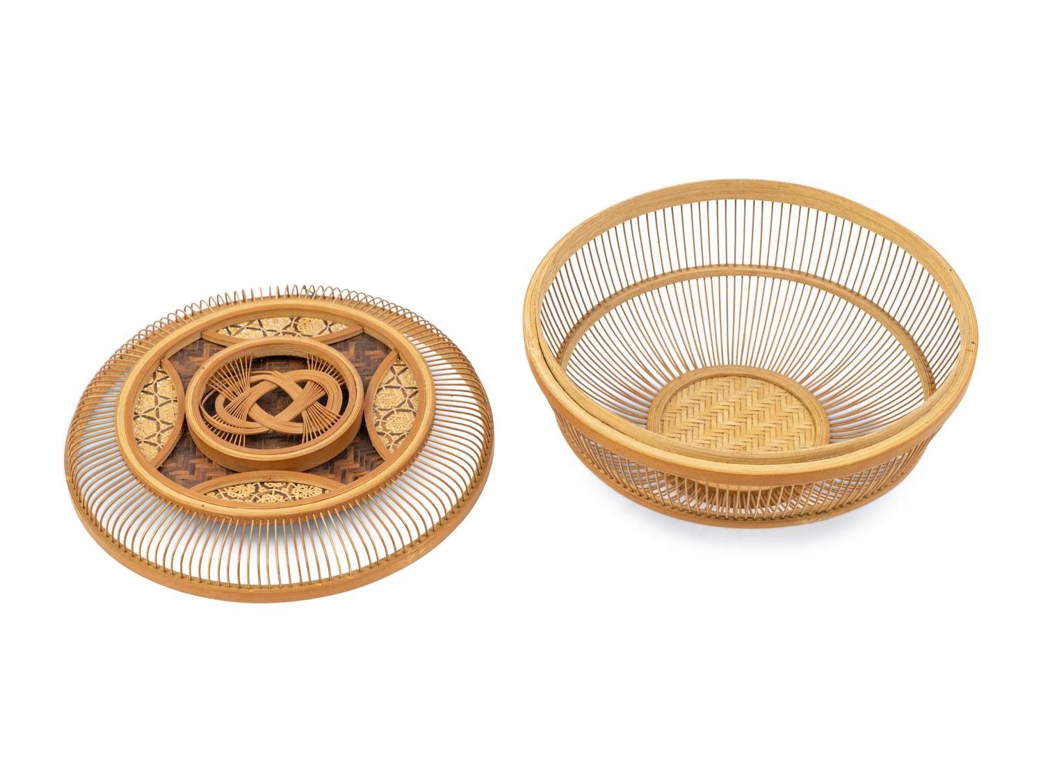 A Woven Basket and Cover