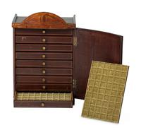 A Regency Inlaid Mahogany Bowfront Collector's Cabinet