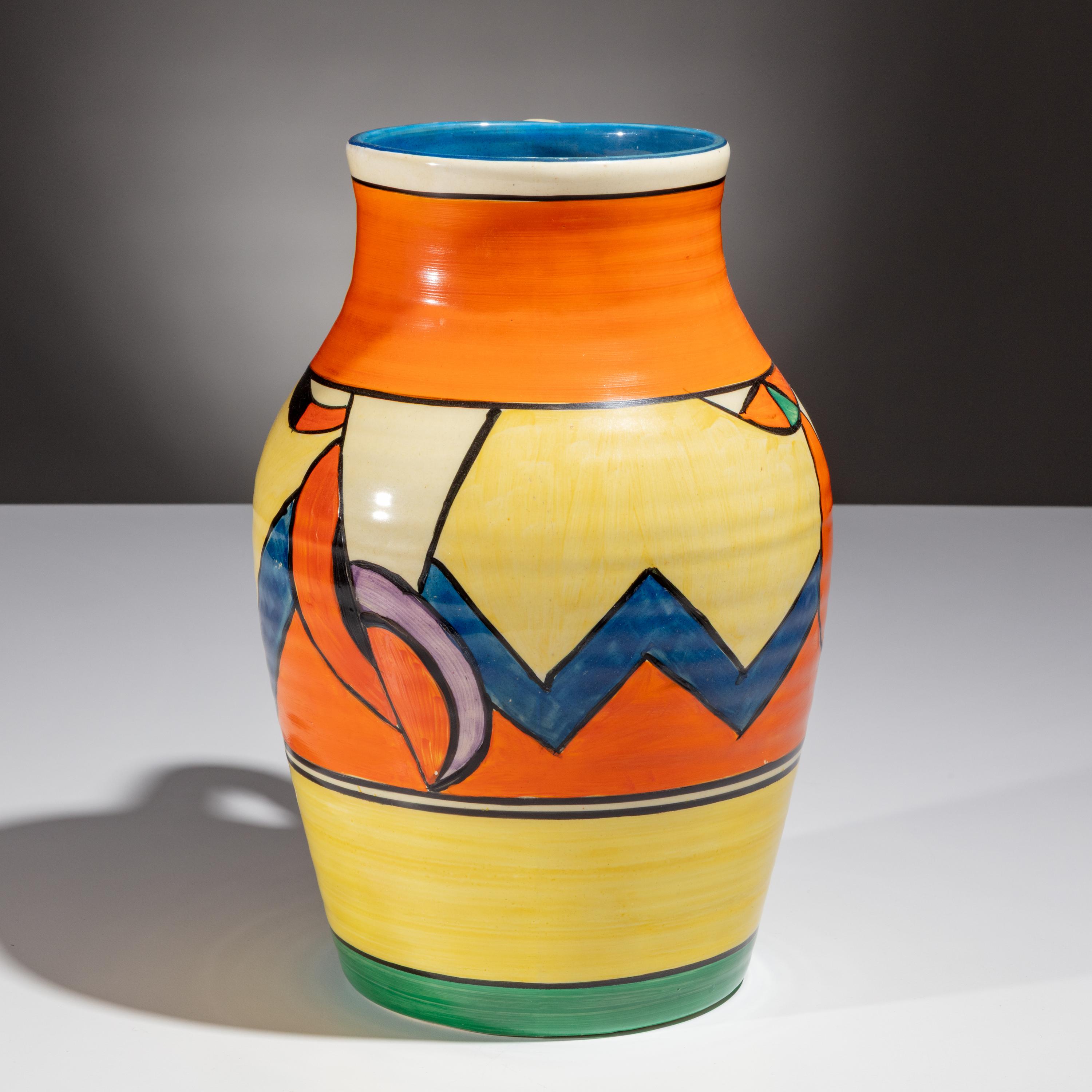 Clarice Cliff (English, 1899–1972) — Blue 'W' Jug