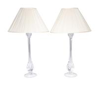 A Pair of Simon Pearce Blown Glass Lamps