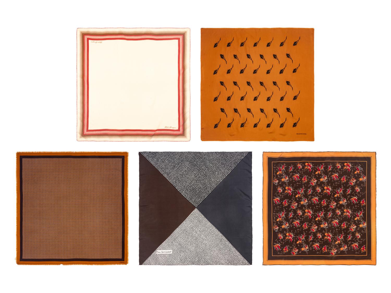 Five Designer Scarves