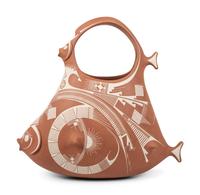 Hanging Pottery Fish Basket