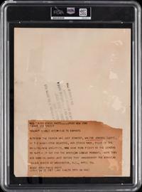 An Original 1931 Walter Johnson and Connie Mack Type One Associated Press News Photograph (PSA)