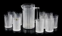 Lalique, , a Jaffa pattern lemonade service