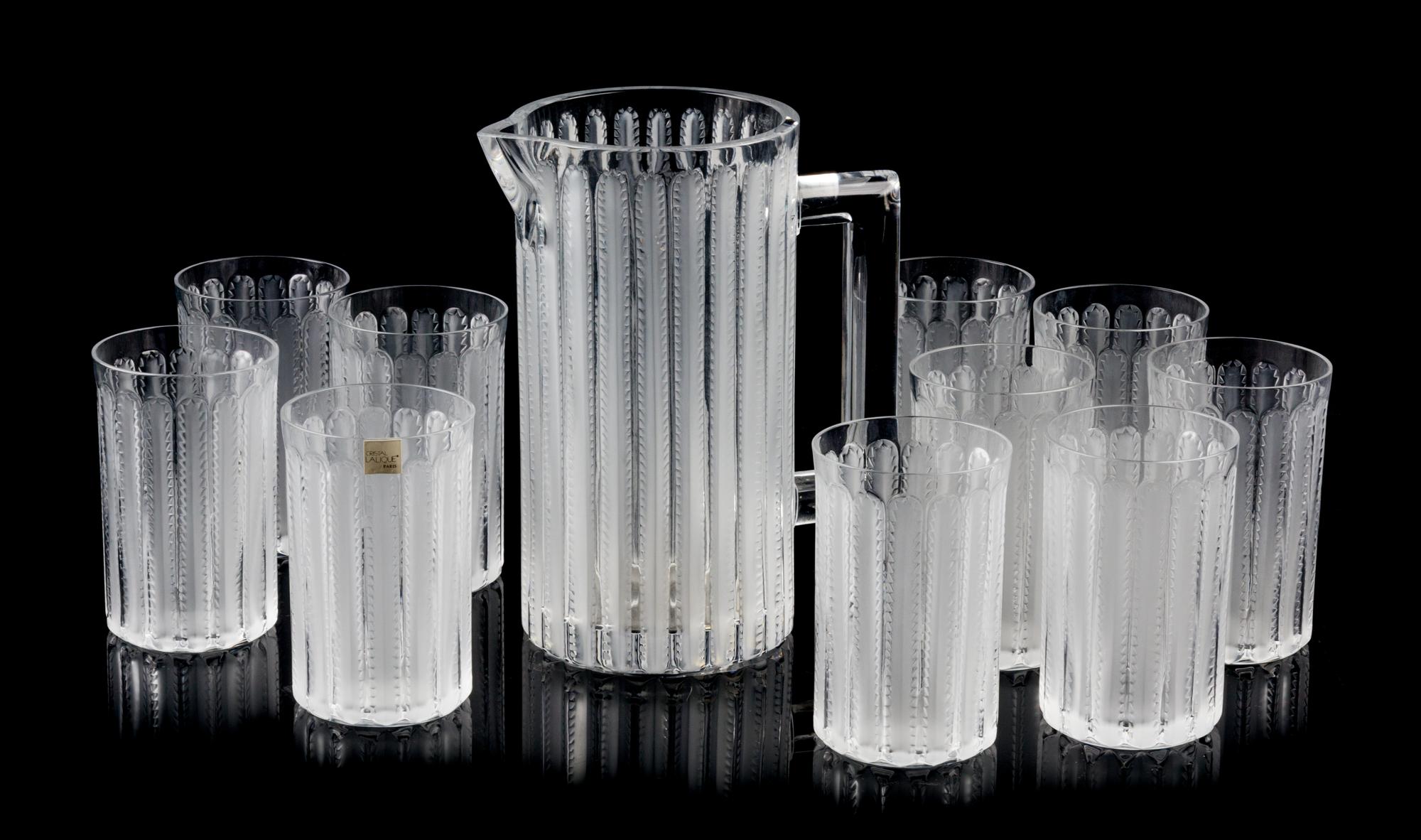 Lalique, , a Jaffa pattern lemonade service