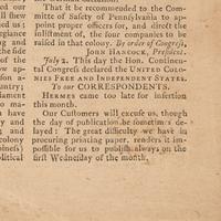 [Declaration of Independence] One of the Earliest Printed Announcements of American Independence, in the Exceedingly Rare Original Wrappers, 1776