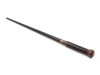 An English Brass-Mounted and Leather-Wrapped Explorer's Walking Stick