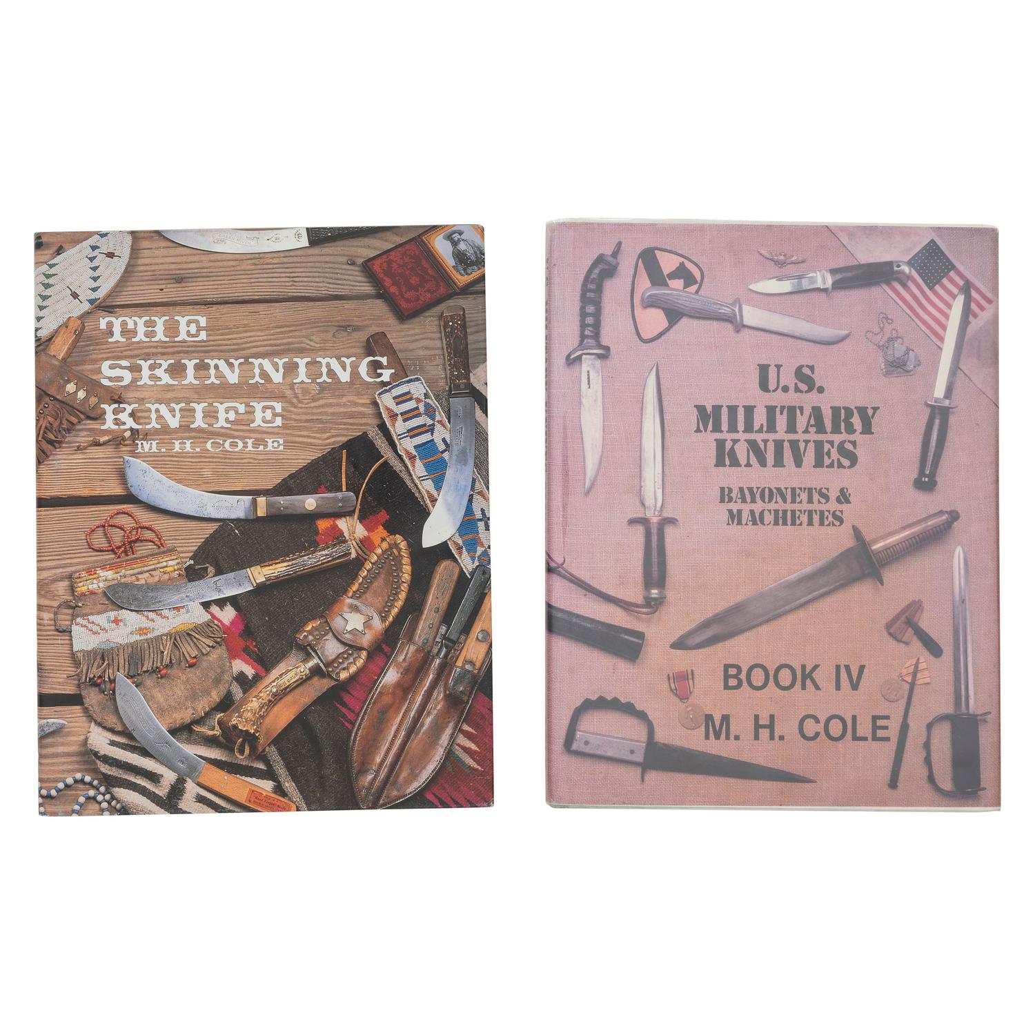 Rare Complete Set of M.H. Cole Knife Books: US Military Knives Books I through IV and The Skinning Knife Book