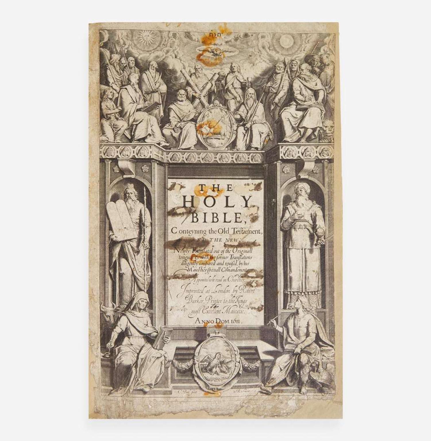 [Religion] [King James Bible] The Holy Bible, Conteyning the Old Testament, and the New: Newly Translated out of the Originall Tongues...by His Maiesties speciall Comandement