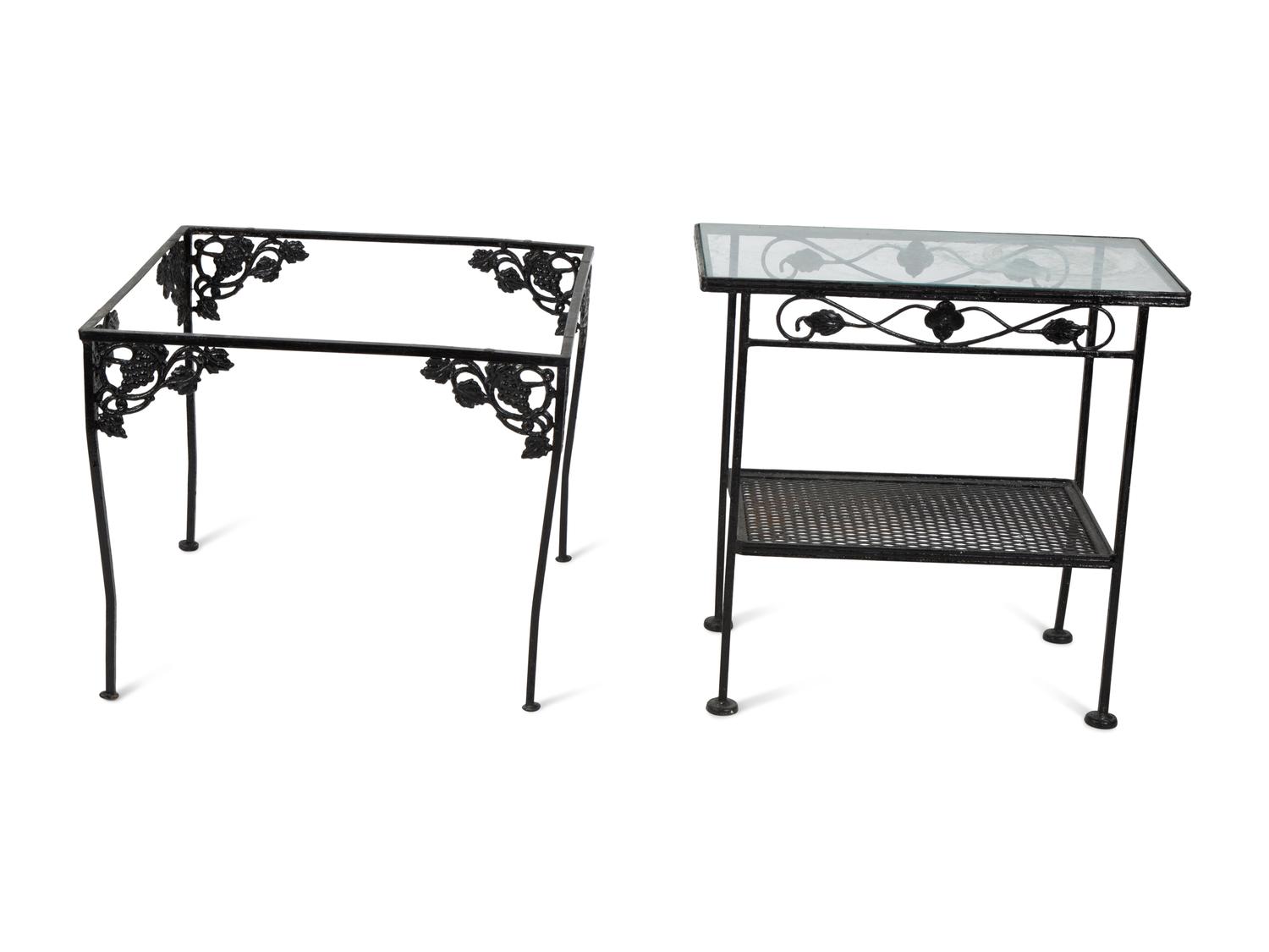 A Pair of Salterini Wrought Iron Armchairs