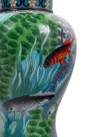 Two Pairs of Chinese Cloisonné Enameled Vases