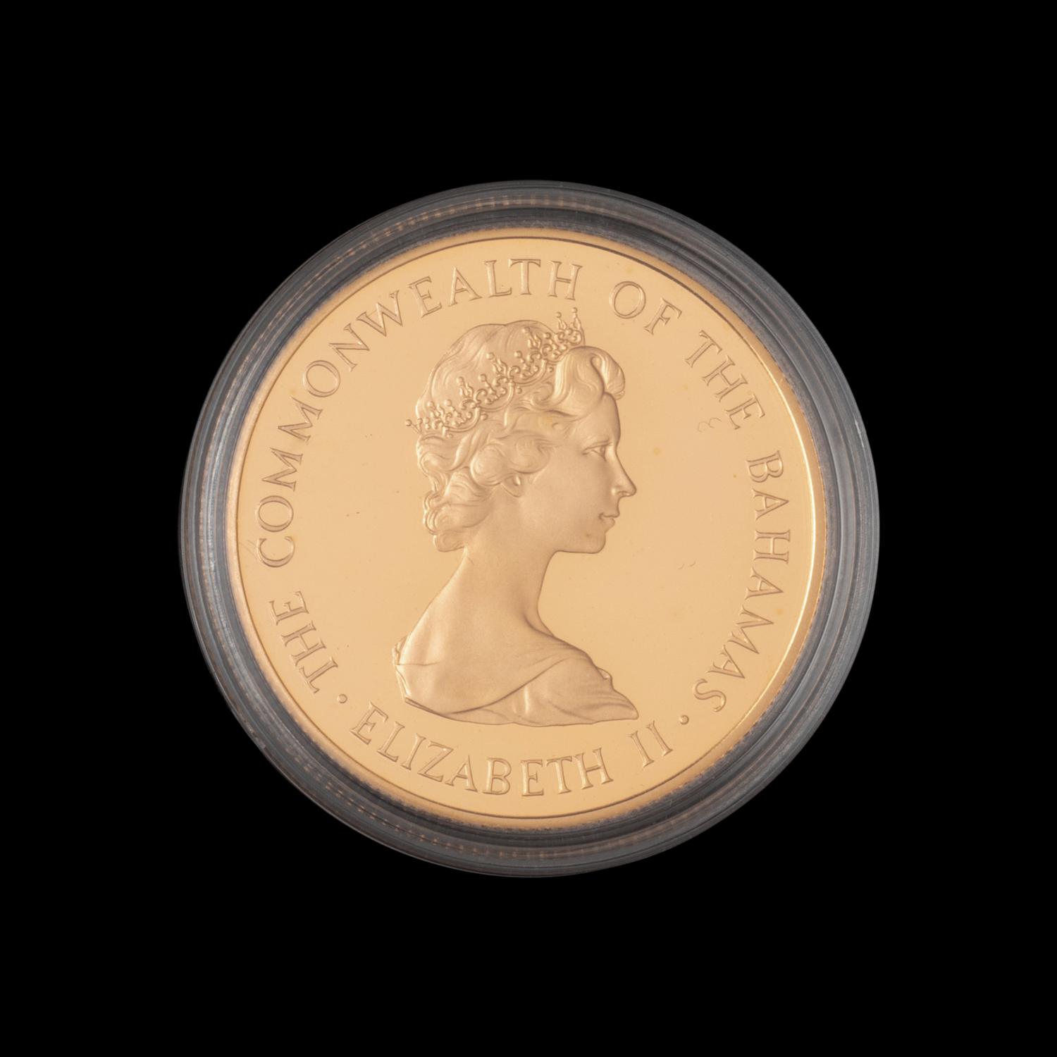 [BAHAMAS] A 1981 Prince Charles and Lady Diana Royal Wedding Commemorative $500 Gold Proof Coin