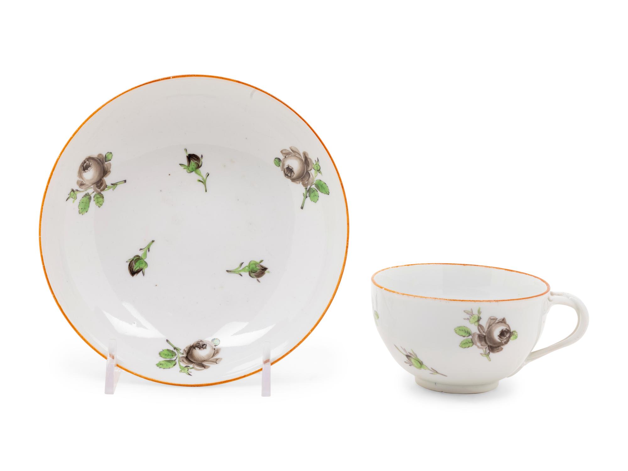 A Set of Six Meissen Porcelain Cups and Saucers