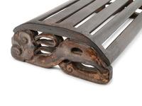 A Chinese Hardwood 'Demi-Lune' Foot Rest