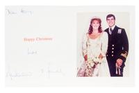 (BRITISH ROYALTY) Charles and Diana, signed Christmas card, with Andrew and Sarah Christmas card.