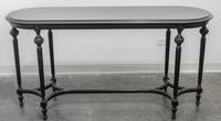 A Louis XVI Style Ebonized Table Height 30 1/2 x width 59 x depth 20 inches. — 20TH CENTURY
