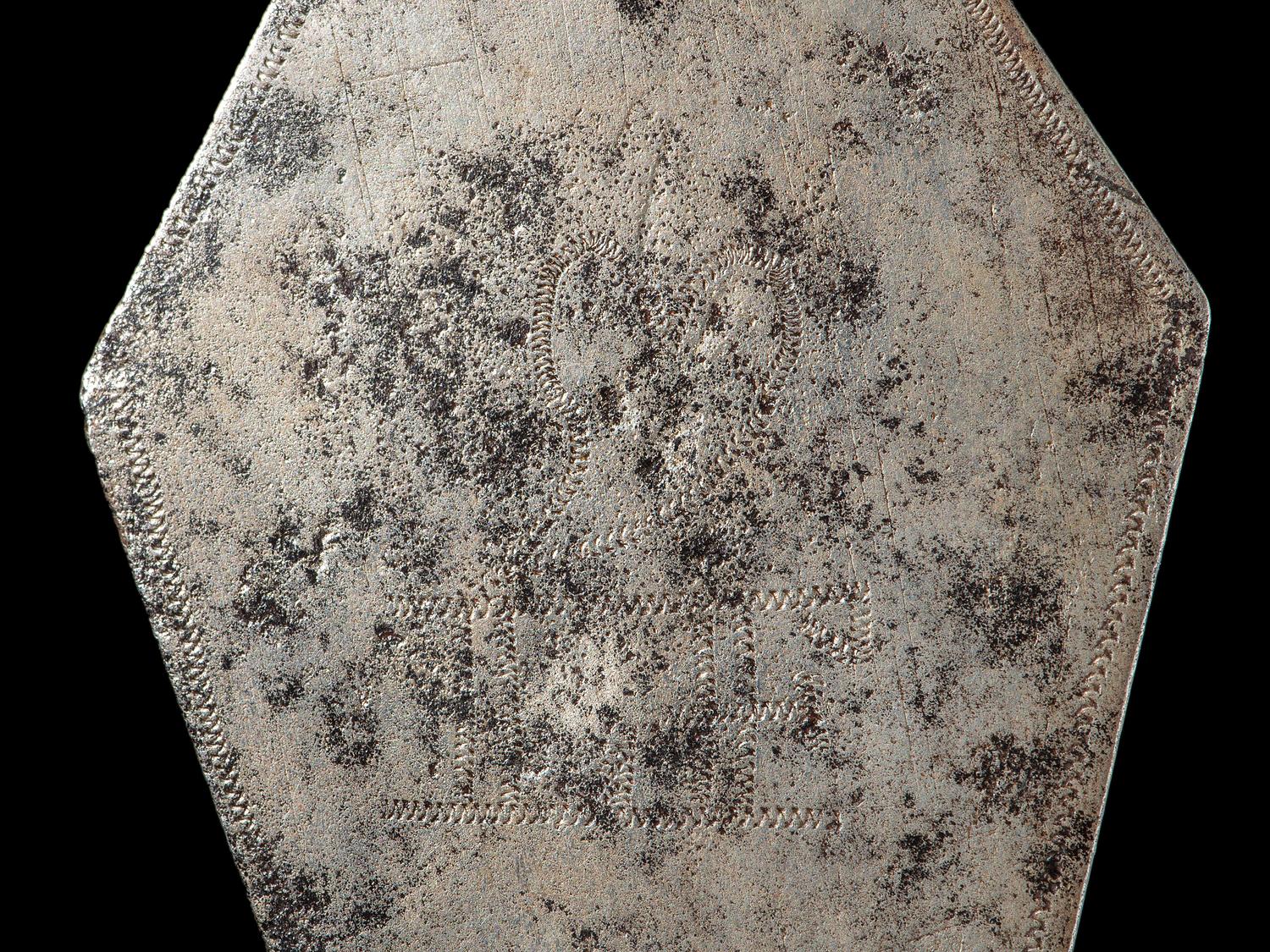 Engraved Spontoon Pipe Tomahawk, Attributed to Chief Hole in the Day