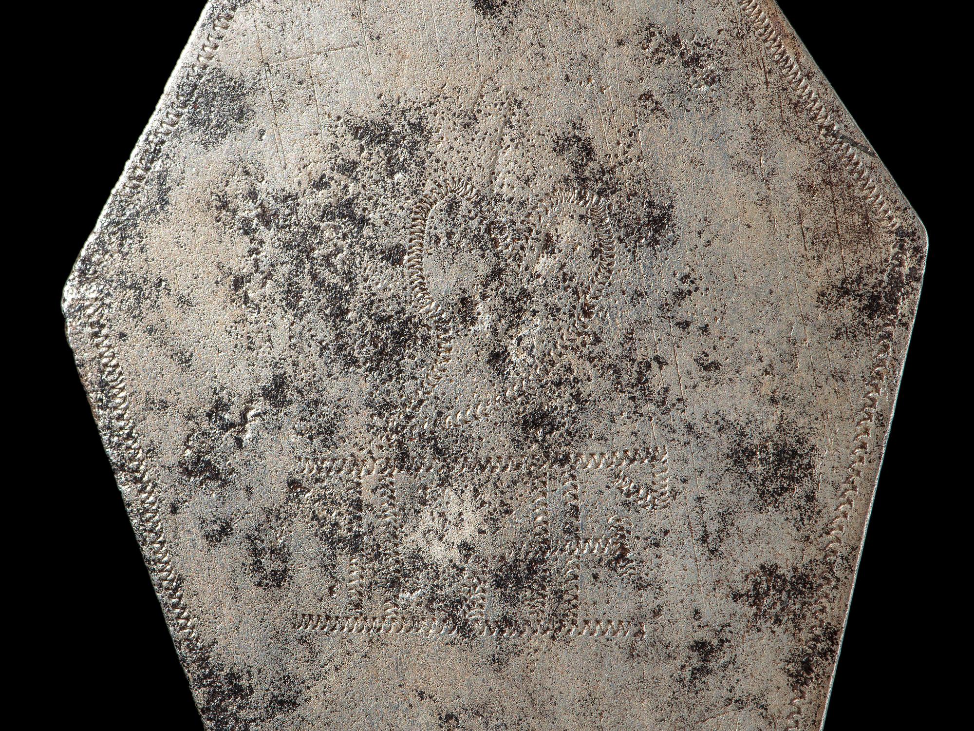 Engraved Spontoon Pipe Tomahawk, Attributed to Chief Hole in the Day