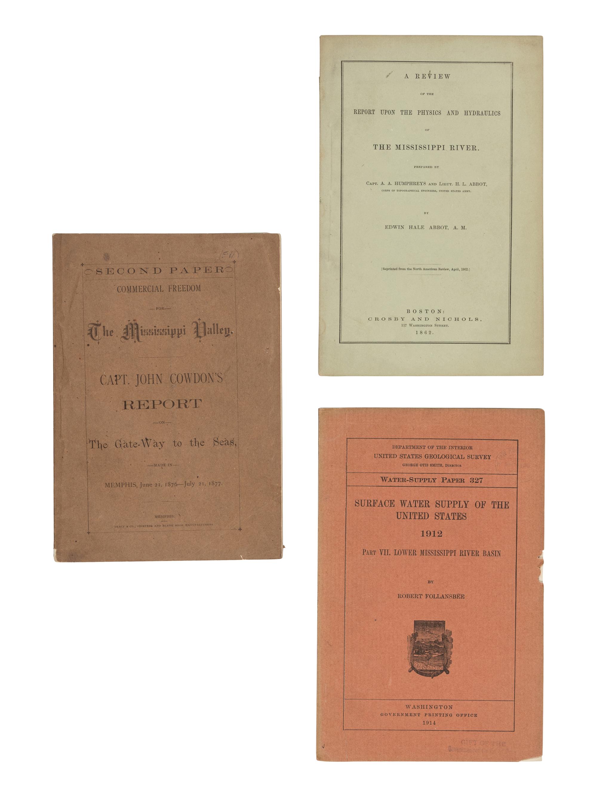 [MISSISSIPPI ENGINEERING -- DREDGING & FLOODING]. A group of 28 works, including: