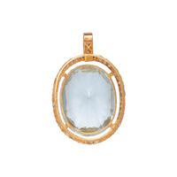 AQUAMARINE AND DIAMOND PENDANT
