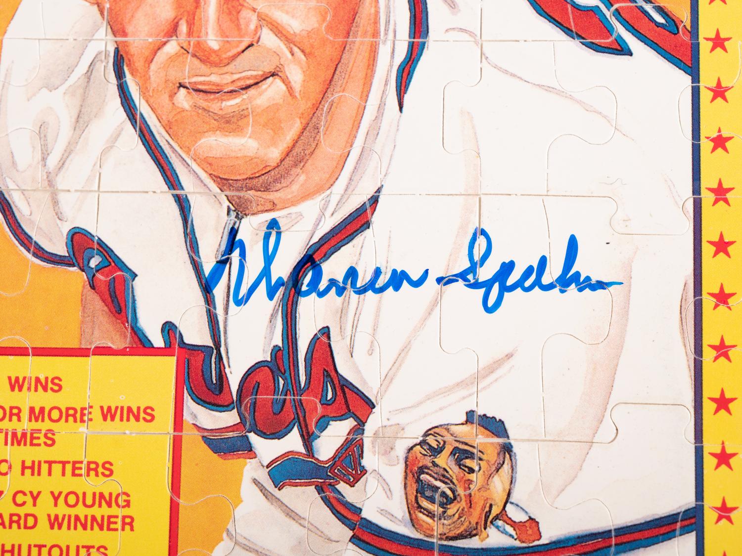 A Group of Warren Spahn and Johnny Sain Signed Autograph Items (Beckett Authentication Services BAS Certified),