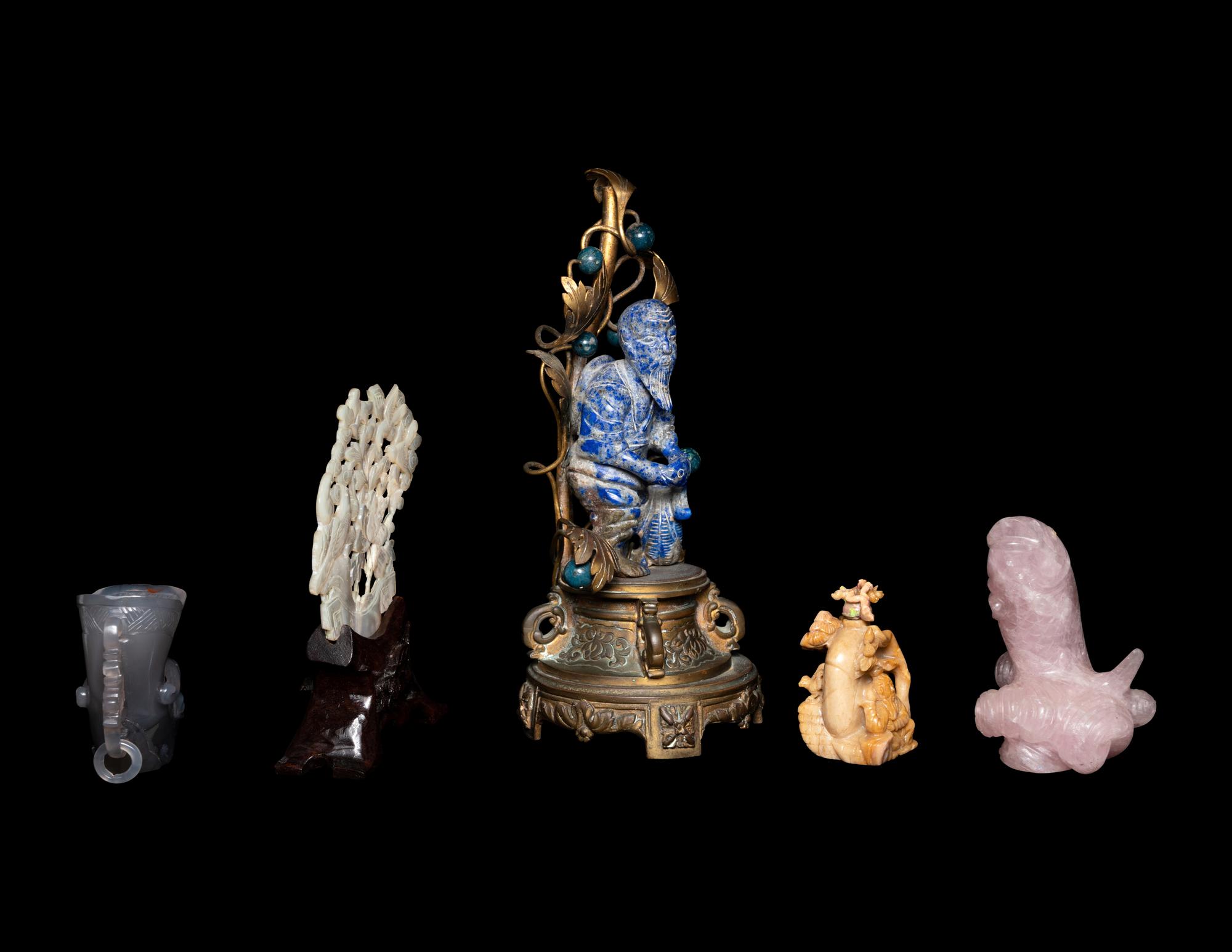Five Chinese Hardstone Carvings