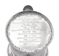 A Silver Tankard, Abraham Cuyler (1713-1749), Active 1735-1749, Albany, NY, Circa 1740