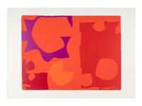 Six in Vermillion with Green in Yellow; Six in Vermillion with Violet in Red; and Six in Vermillion with Red in Red (a group of three prints), 1970