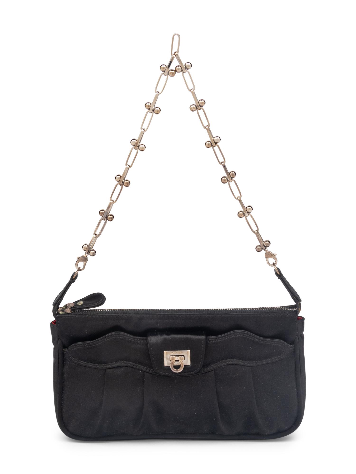 Salvatore Ferragamo Bag Black Satin