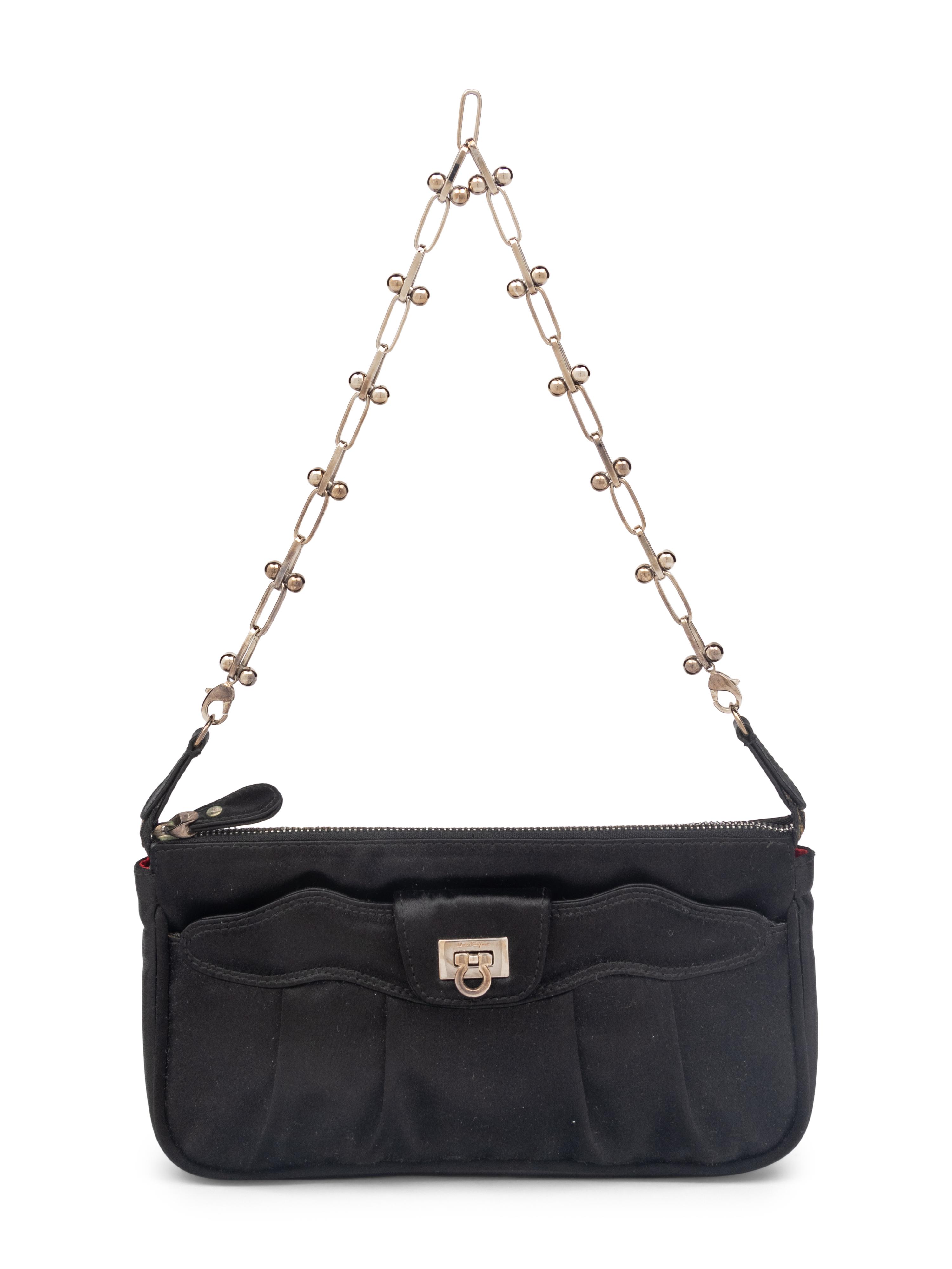Salvatore Ferragamo Bag Black Satin