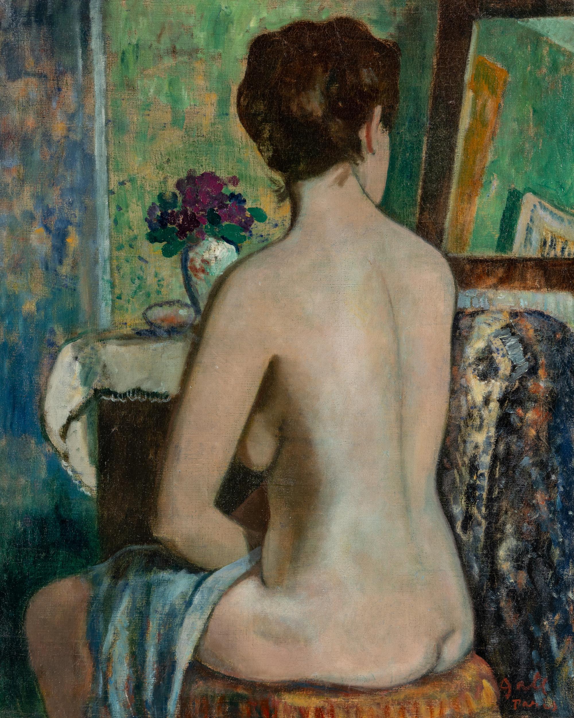 Femme nue à sa toilette