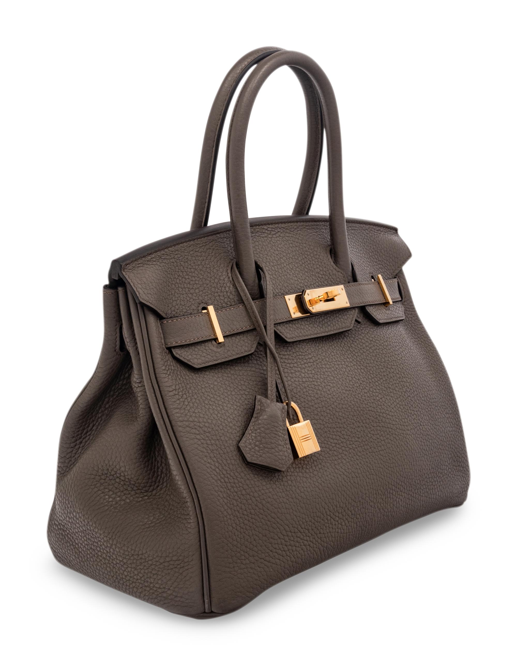 HERMÈS BIRKIN 30 IN CLEMENCE LEATHER