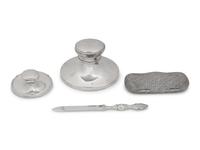 A Group of Four Silver Desk Articles