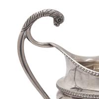 A Federal Silver Covered Sugar Dish and Creamer