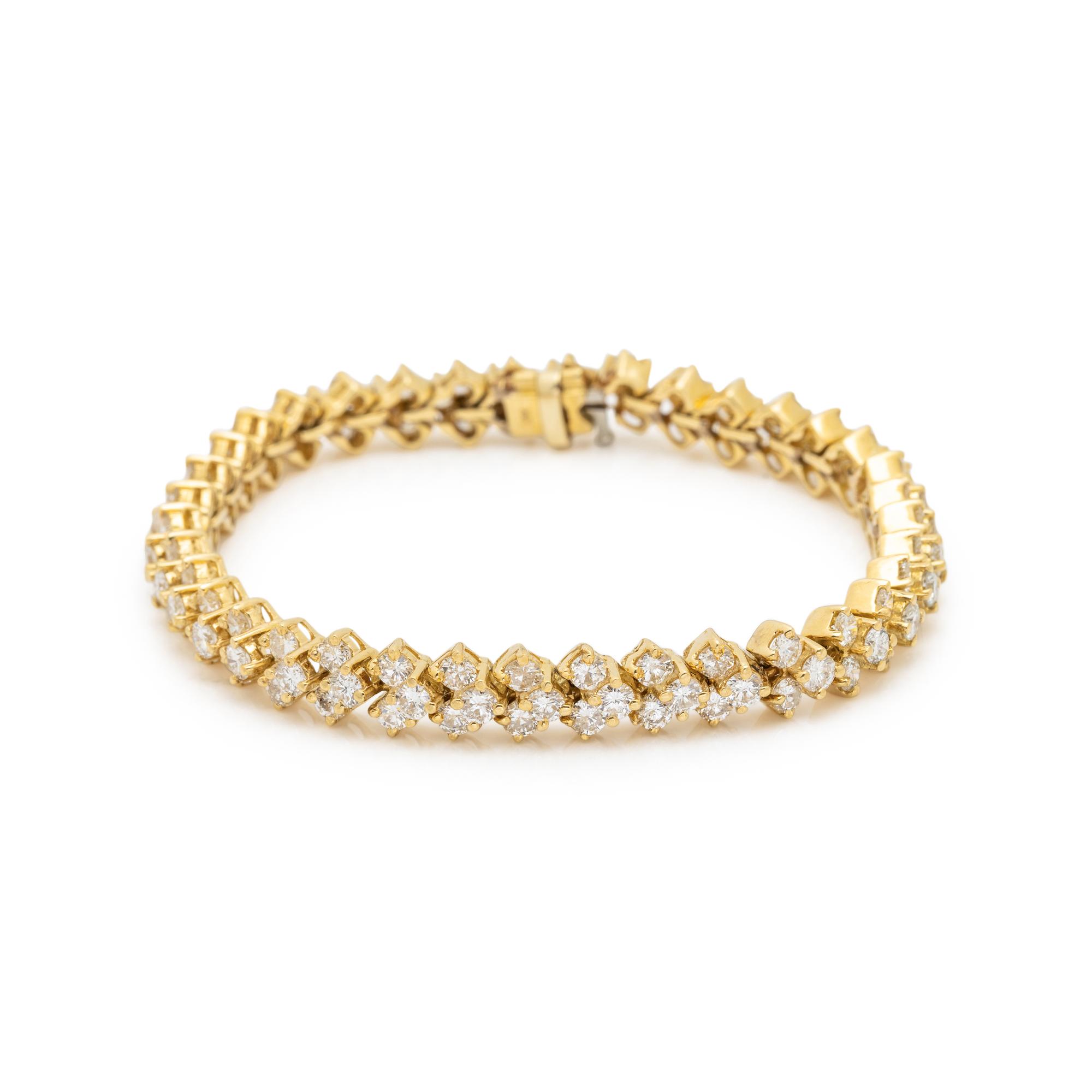 YELLOW GOLD AND DIAMOND BRACELET
