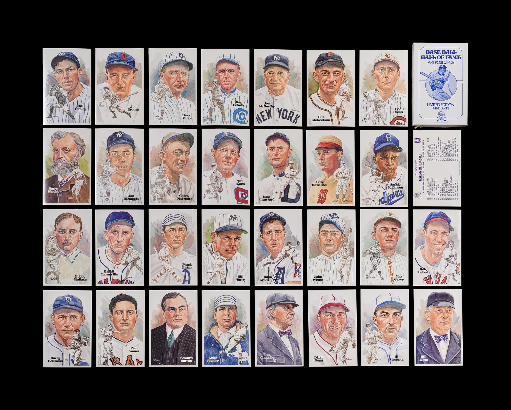 A Complete Run of 1980-2002 Series One Through Fifteen Perez-Steele Baseball Hall of Fame Post Cards