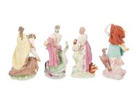 A Set of Four Chelsea Porcelain Figures Allegorical of the Elements
