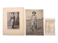 [WESTERN AMERICANA] -- [WILD WEST SHOWS]. Photographs and pinbacks featuring western performers.