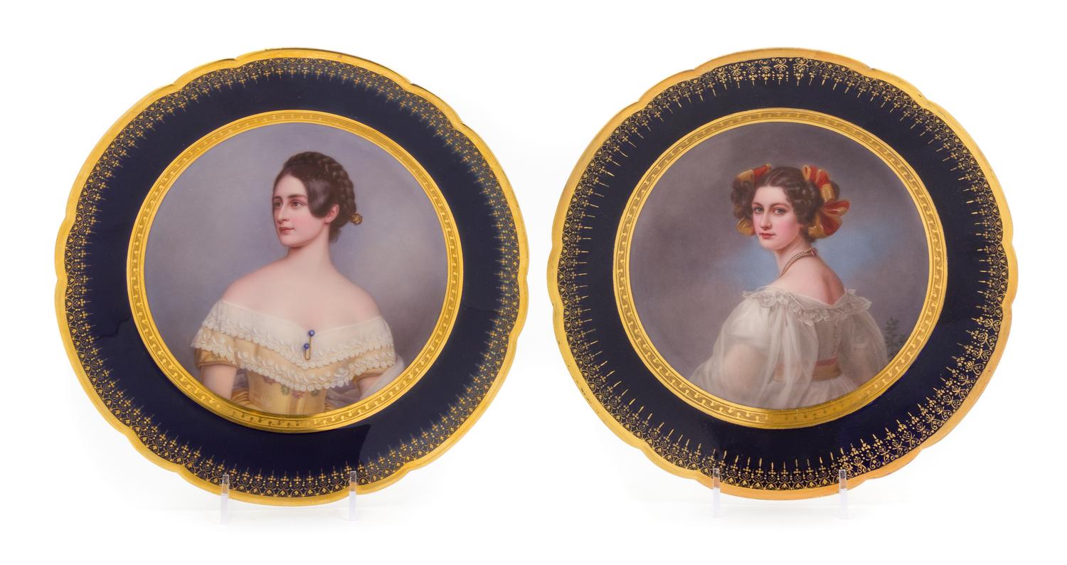 Two German Porcelain Cabinet Plates
