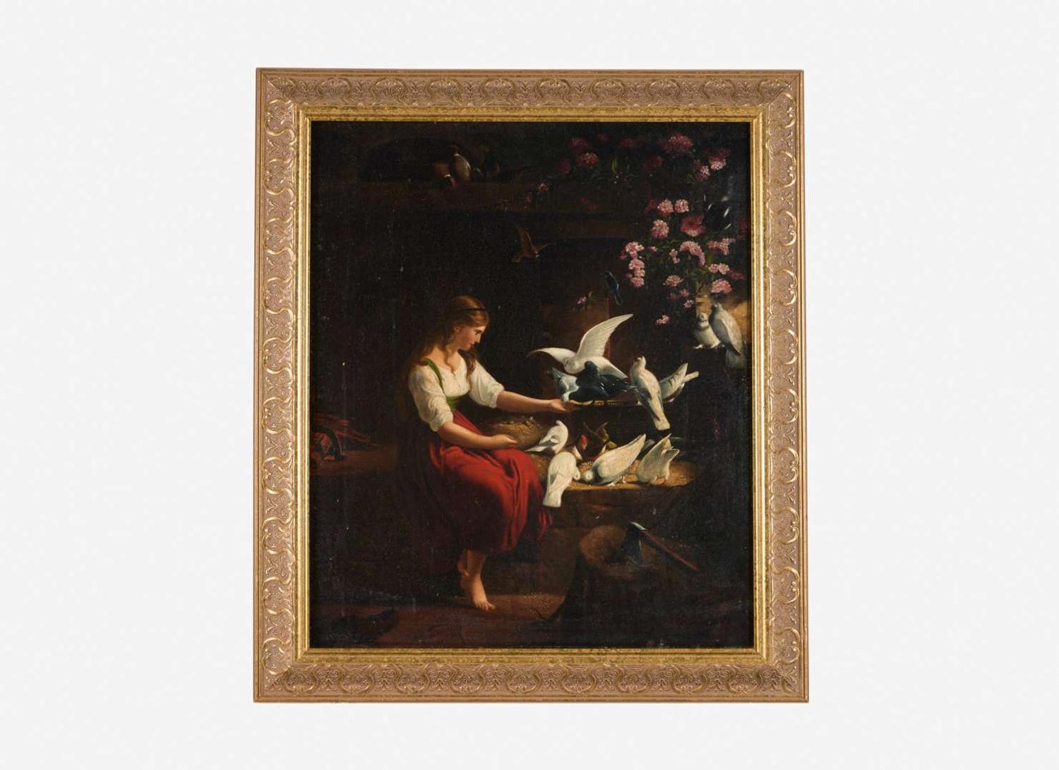 Friedrich Eduard Meyerheim (German, 1808–1879) - Feeding the Doves