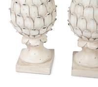 A Pair of Painted Composition Artichoke Finials — 20TH/21ST CENTURY